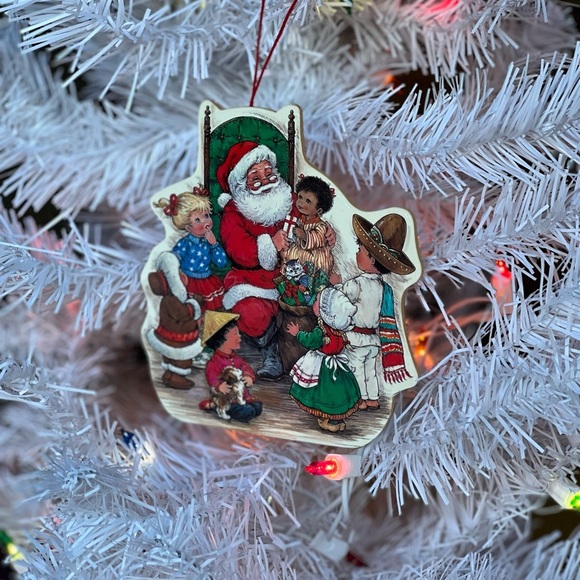 ❤️Vintage Santa Clause Wooden Ornament‼️FINAL SALE - Picture 1 of 4